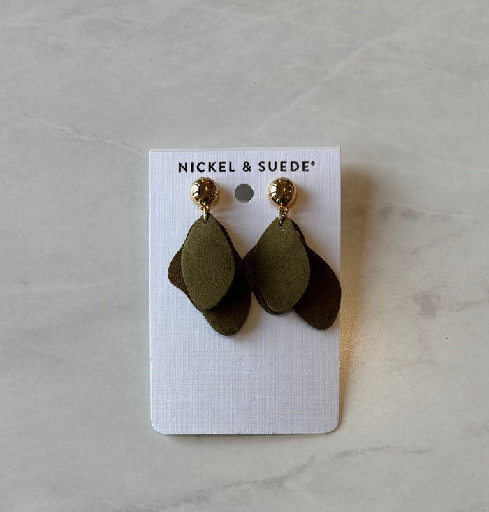 Nickel & Suede Olive Weston - Gold