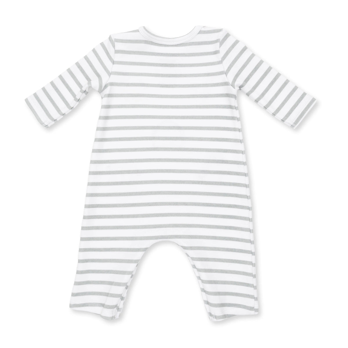 Angel Dear Cow Blue Long Sleeve Snap Shoulder Romper