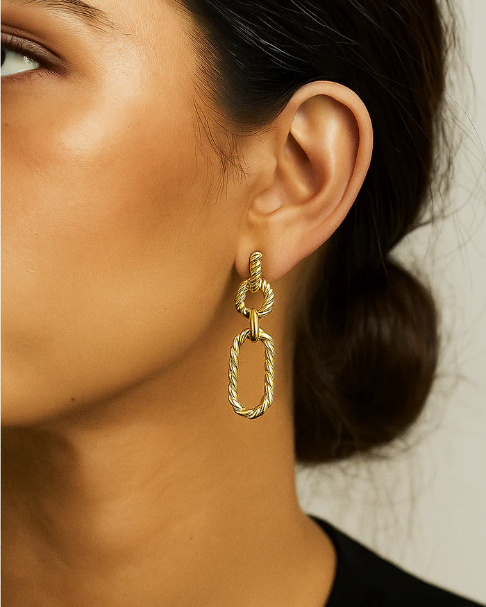 Legacy Link Statement Earrings in Gold