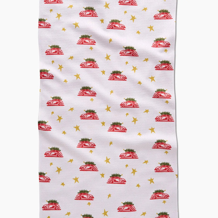 Geometry Christmas Bug Tea Towel