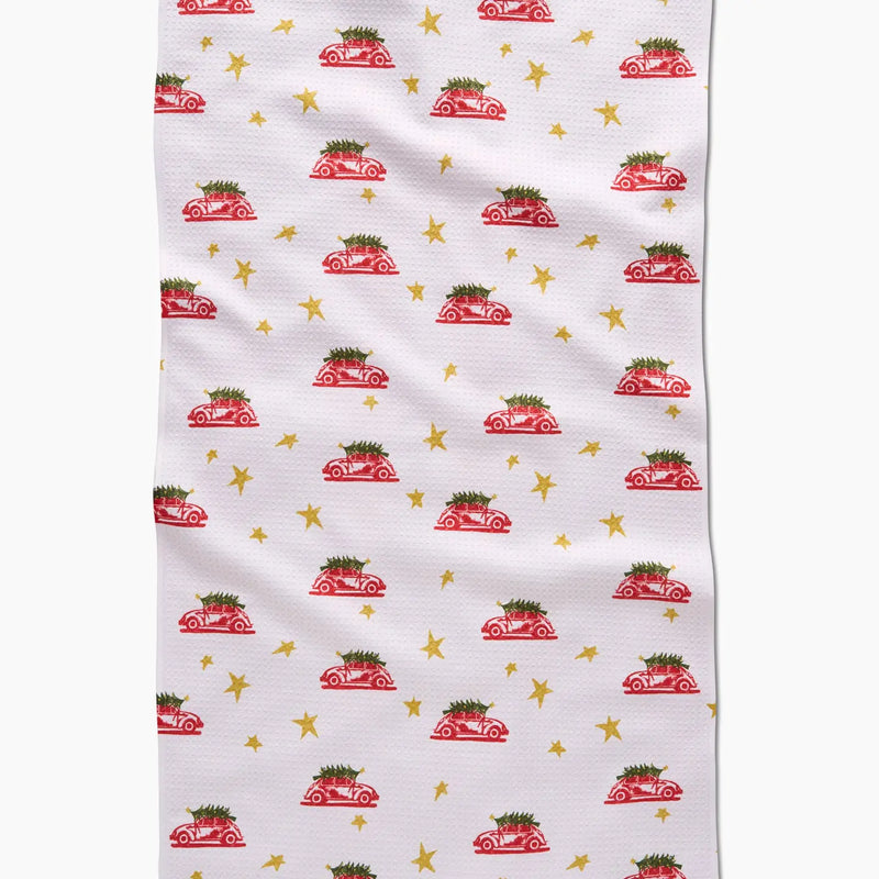 Geometry Christmas Bug Tea Towel