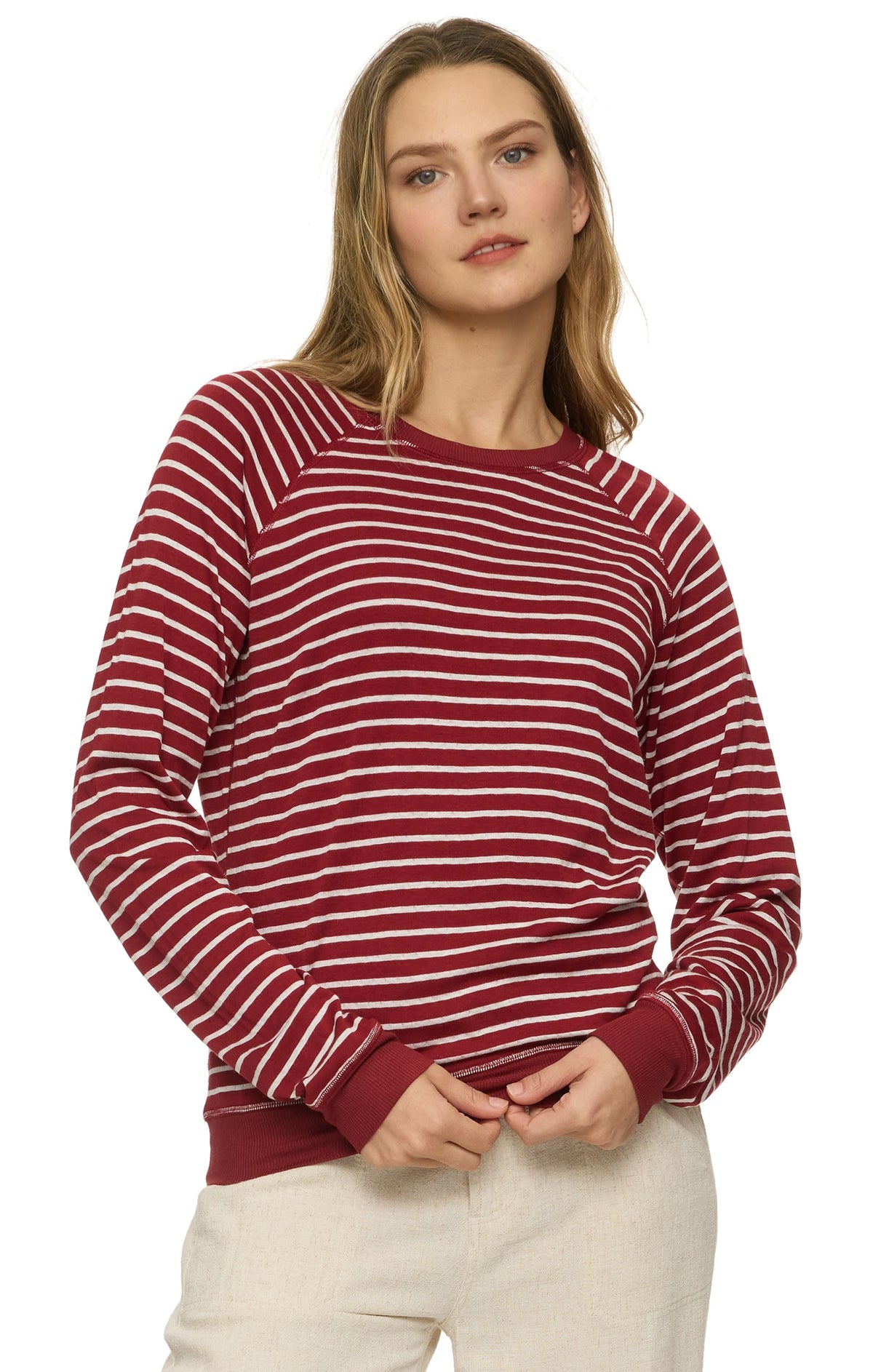 Frannie Reversible Long Sleeve Tee - Berry