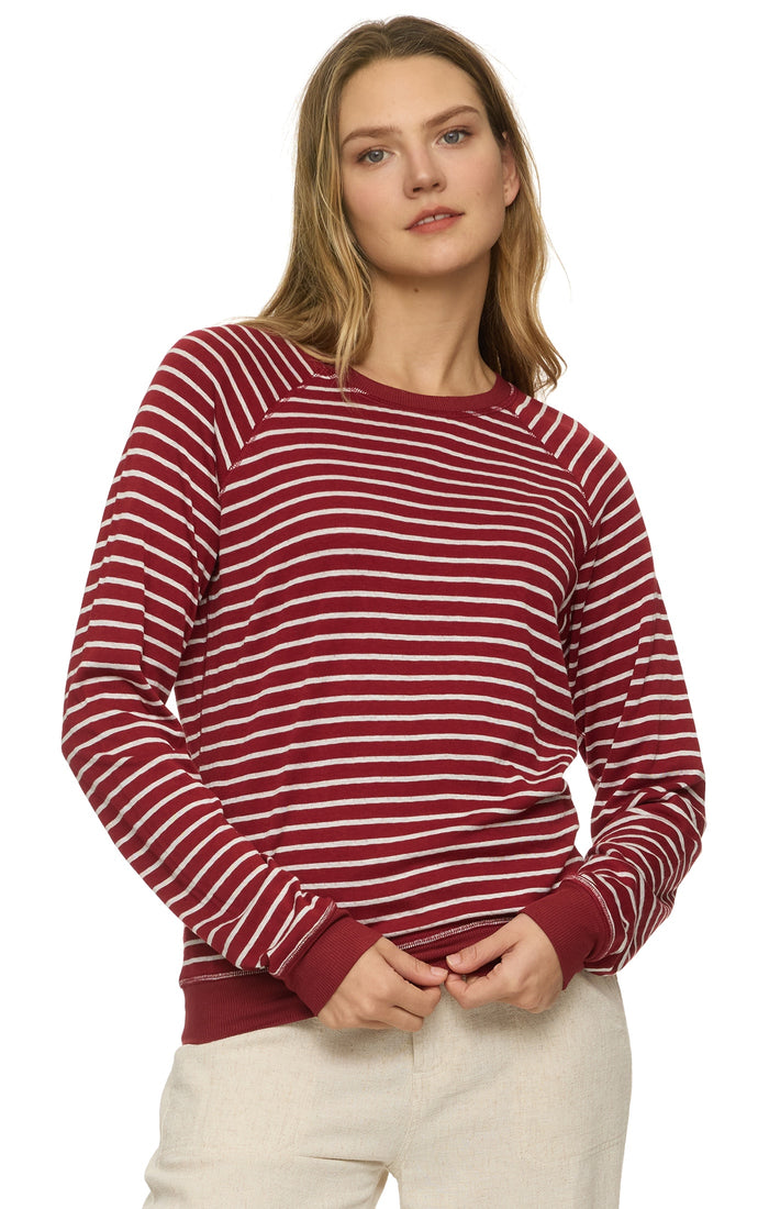 Frannie Reversible Long Sleeve Tee - Berry
