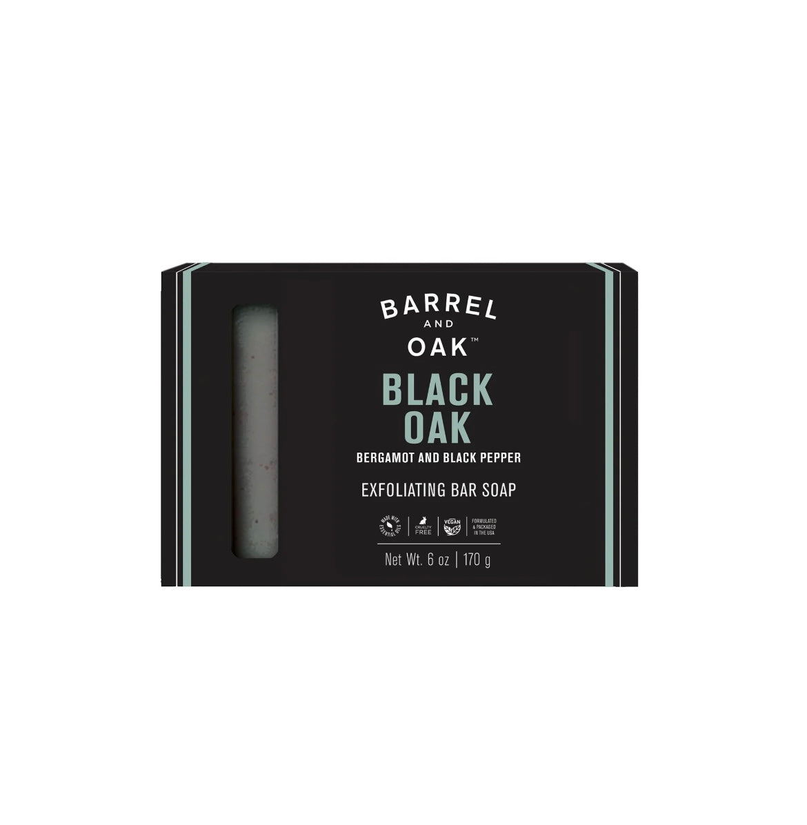 Barrel & Oak Black Oak Exfoliating Bar Soap