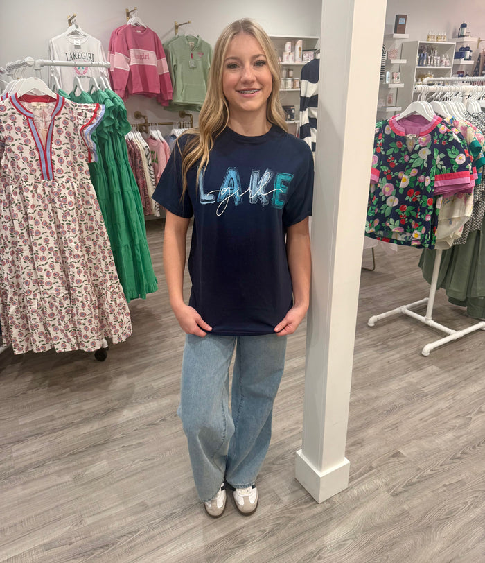 Lakegirl Navy Tee