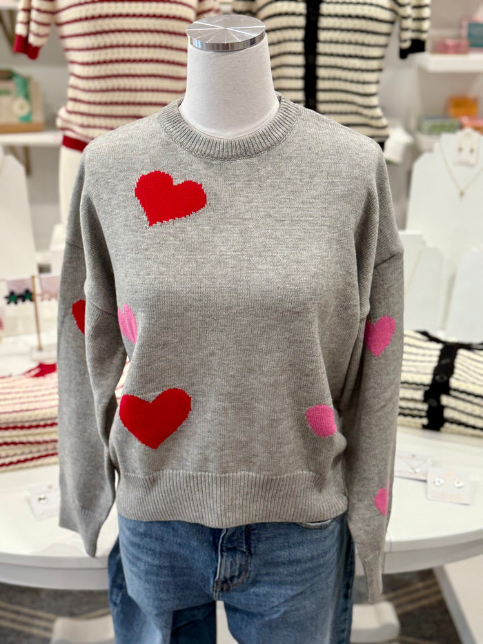 Carlie Sweater with Hearts