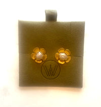 Pearl Flower Stud Earrings