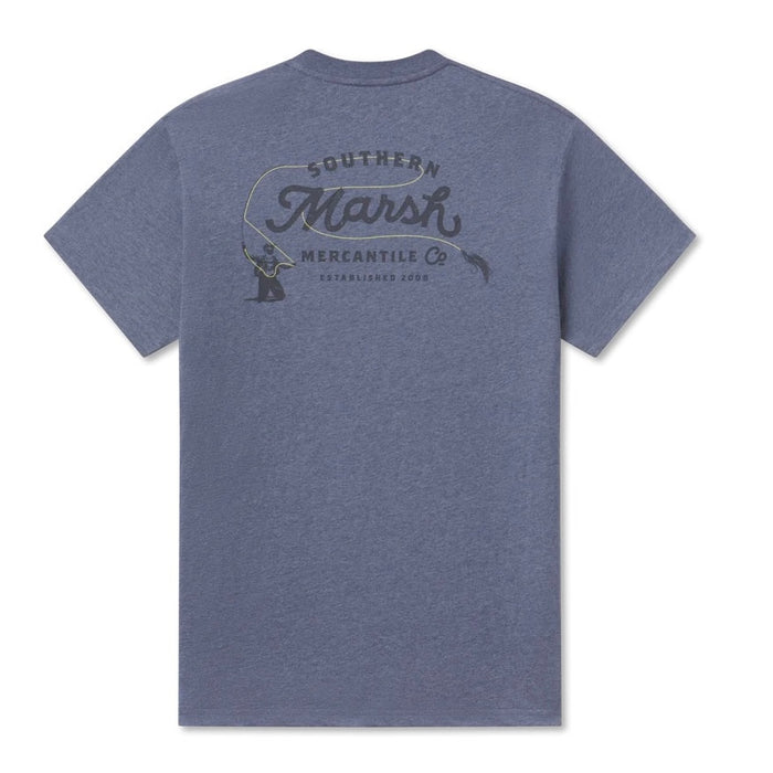 Southern Marsh Fly Wader Tee in Washed Slate