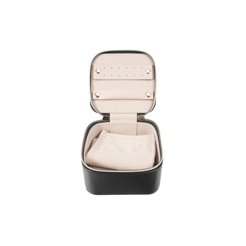 Leah Travel Jewelry Case With Pouch - Black