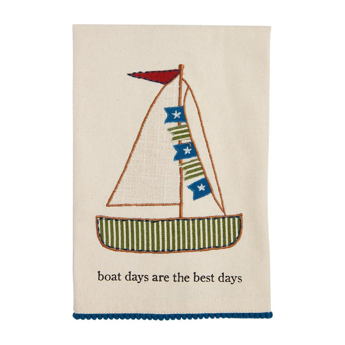 Boat Days Are The Best Days Appliqué Towel