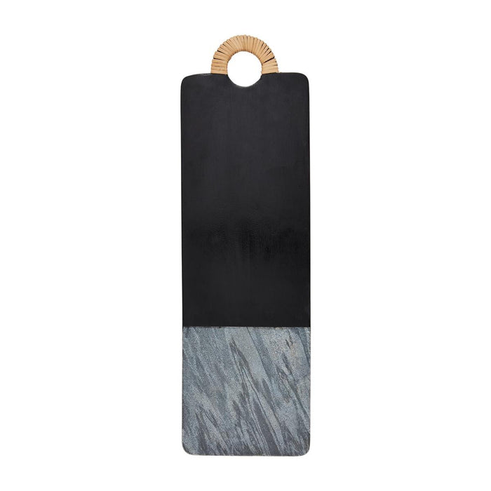 Long Black Wood & Marble Board
