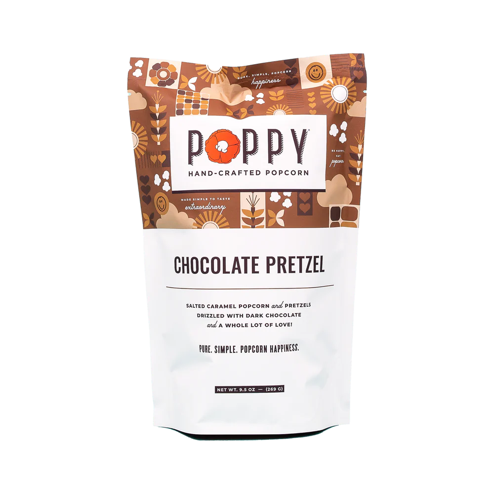 Dark Chocolate Pretzel Poppy Popcorn