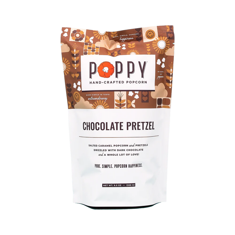 Dark Chocolate Pretzel Poppy Popcorn