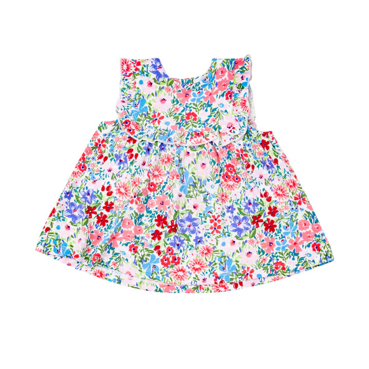 Angel Dear London Floral Ruffle Top and Bloomer