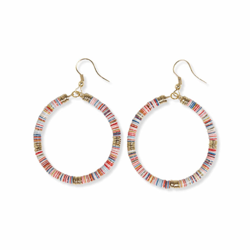 Fonda Multi Mixed Hoop Earrings in Coastal