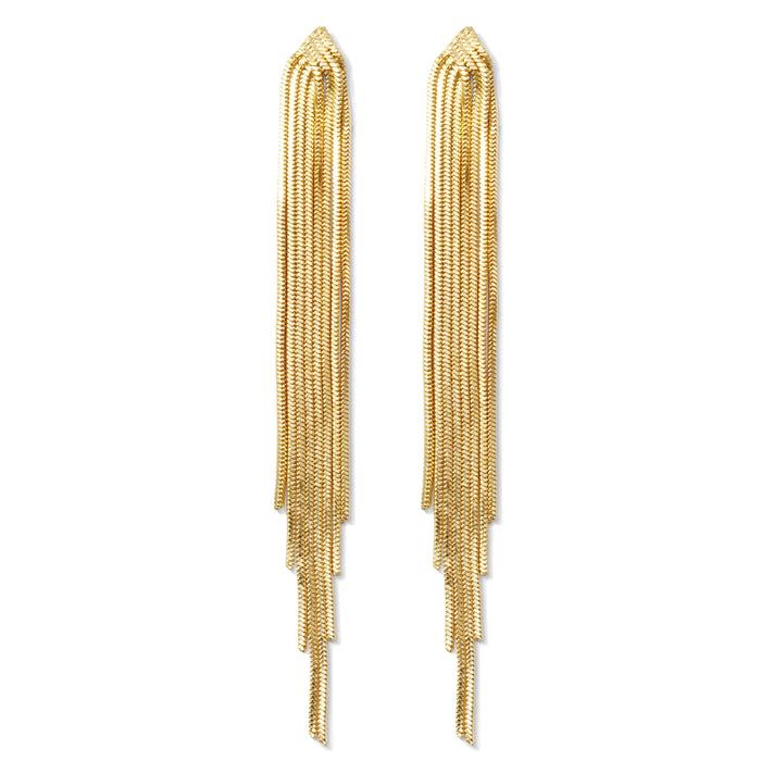 Long & Sassy Delicate Earrings in Gold