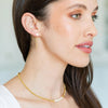 Gold Beaded Necklace W/ Pearls