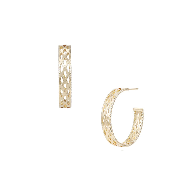 Natalie Wood Graceful Hoop Earrings in Gold
