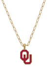 Oklahoma University Enamel Pendant Necklace