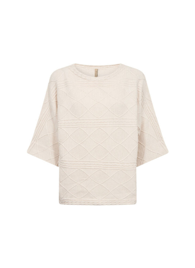 Kanita 3/4 Sleeve Cream Sweater