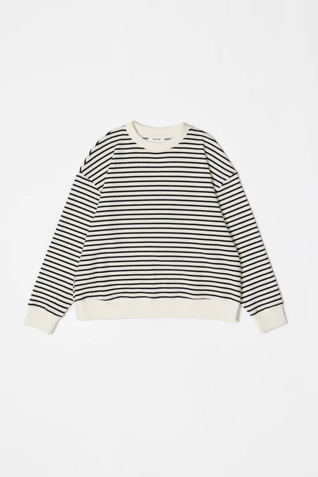 Emery Sweater in Cream and Black Stripes
