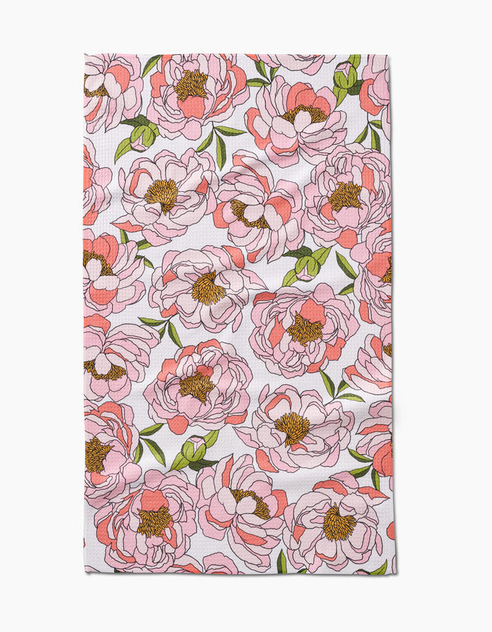 Geometry Peony Paradise Tea Towel