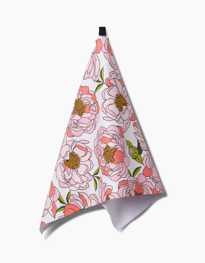 Geometry Peony Paradise Tea Towel