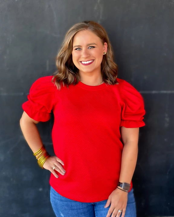 Janie Top in True Red