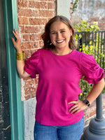 Chrissy Top in Bright Pink