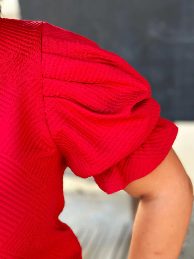 Janie Top in True Red