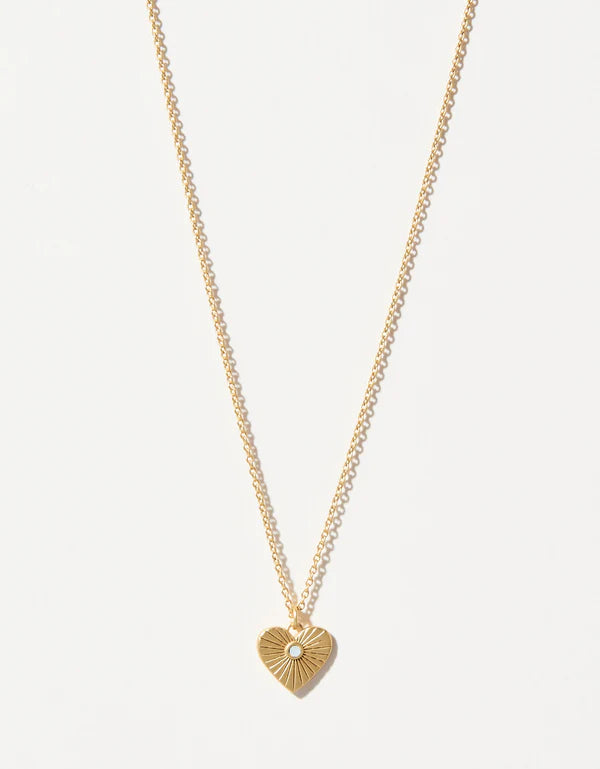 SLV Necklace 18” - Heart of Gold/Heart
