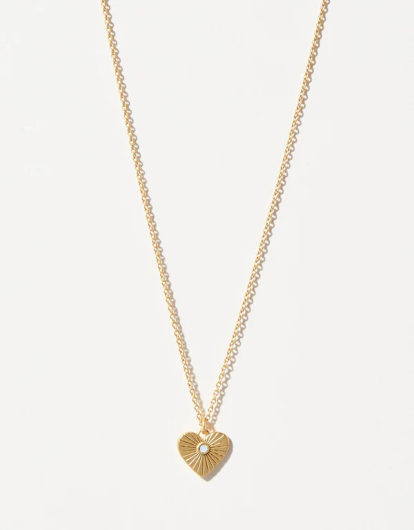 SLV Necklace 18” - Heart of Gold/Heart