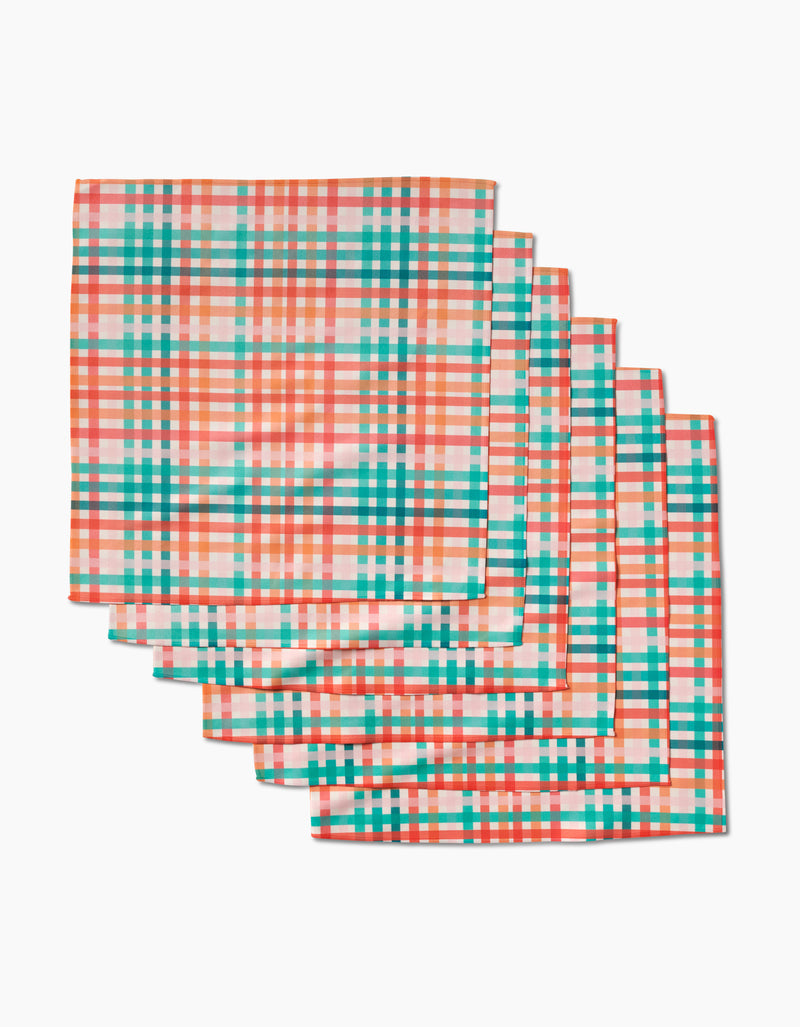 Geometry Pick Me Gingham Dinner Napkin Set