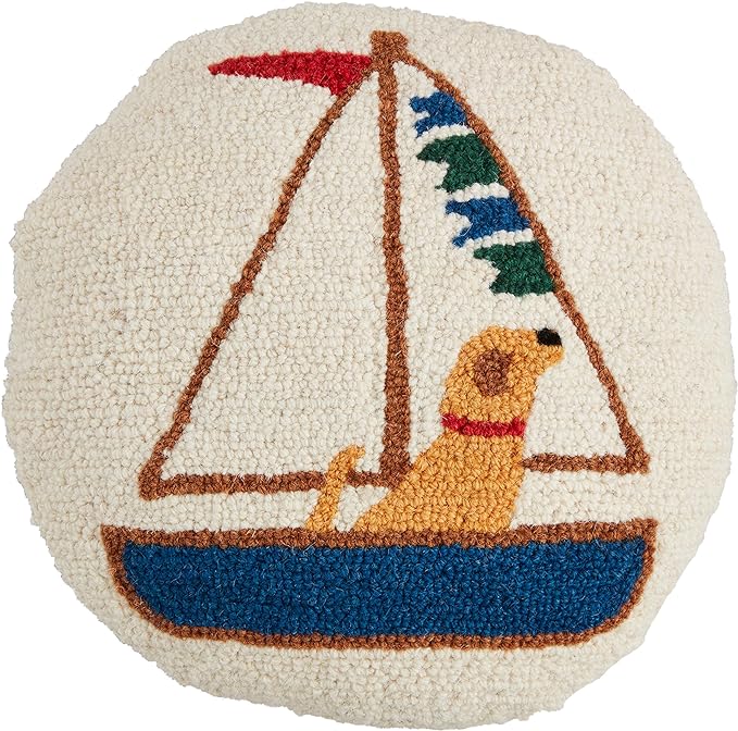 Sailboat Hook Wool Pillow