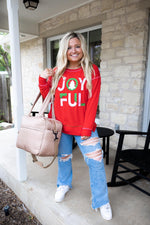 “Joyful” Holiday Red Sweatshirt