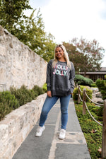 Holly Jolly Charcoal Burnout Sweatshirt