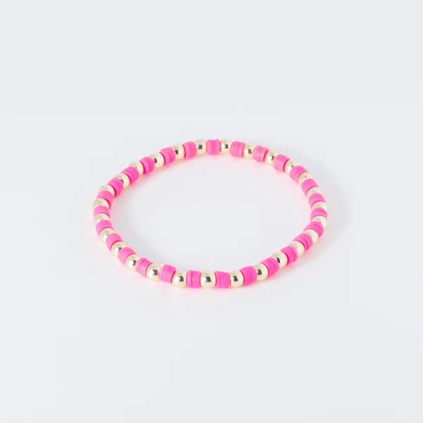 Coastal Grit Sunshine Bracelet Hot Pink