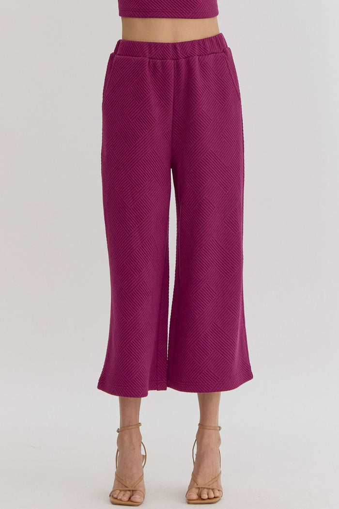 Amber Plum Cropped Pant