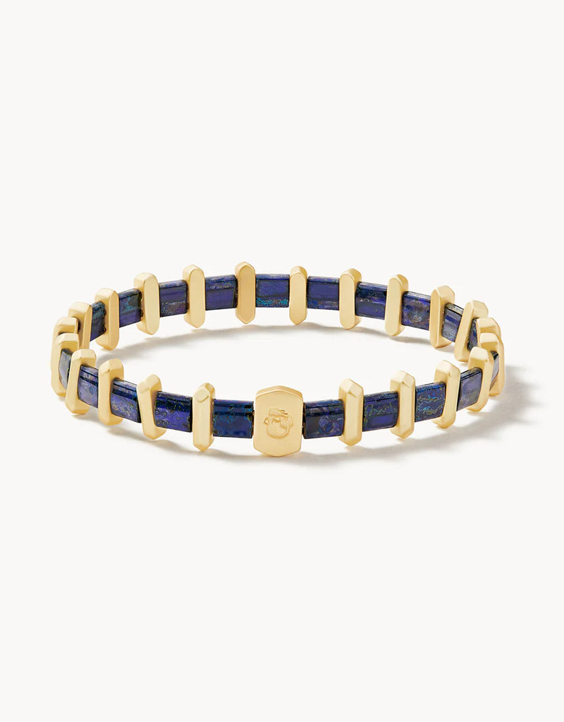 Spartina Tila Stretch Bracelet in Blue with Gold