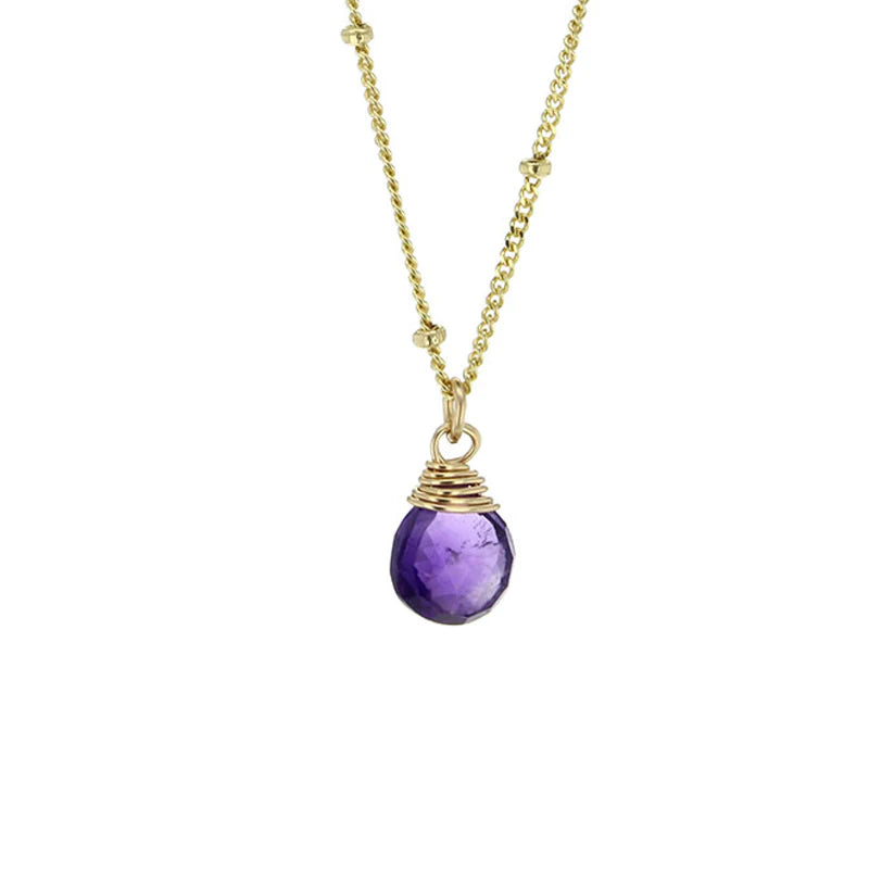 Lotus Vermeil Amethyst Trinket Necklace