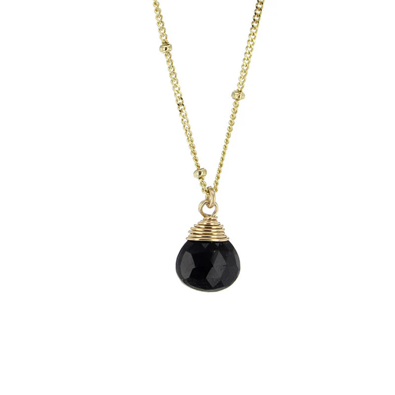 Lotus Vermeil Black Spinel Trinket Necklace