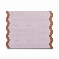 Meal Planner Notepad w/ Magnets - Lilac & Nutmeg