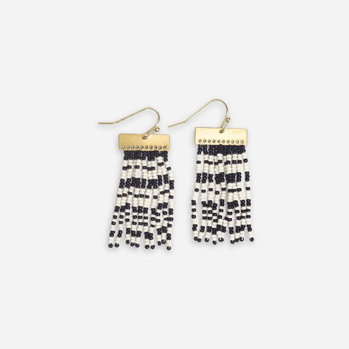 Scout Rectangle Hanger w/ Beaded Fringe Earrings