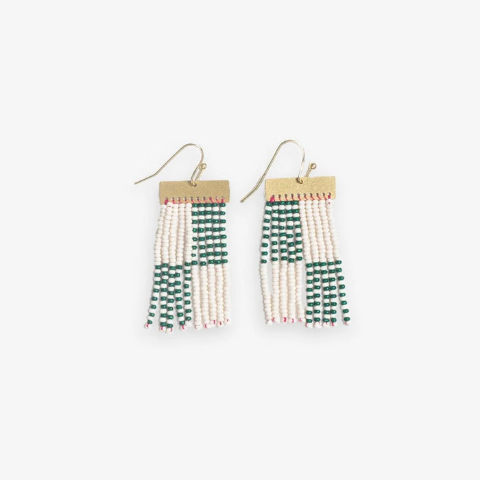 Scout Rectangle Hanger Colorblocks w/ Beaded Fringe Earrings