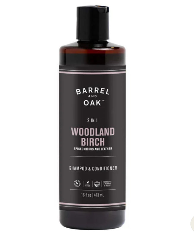 Barrel & Oak Woodland Birch Shampoo & Conditioner