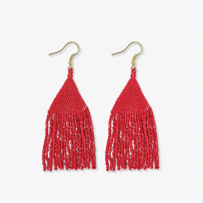 Lexie Solid Beaded Fringe Earrings