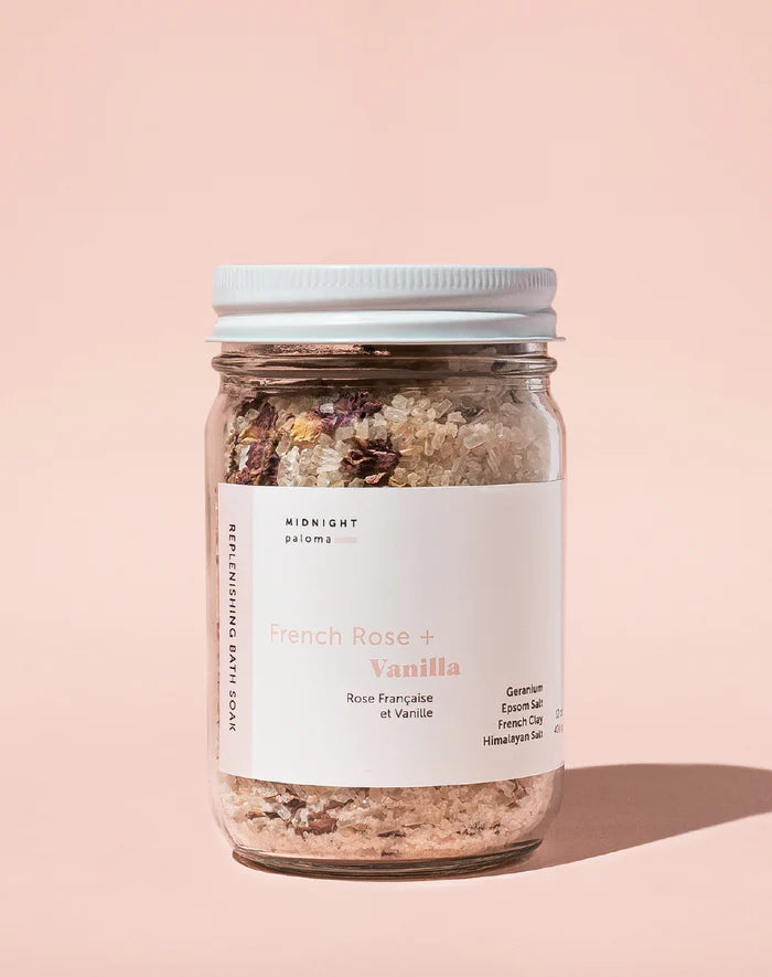 French Rose + Vanilla Bath Soak- 12oz