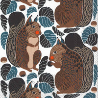 Squirrel Cocktail Napkins (Kurre Black Brown)