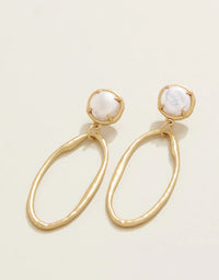 Spartina River Club Earrings Pearl Gold