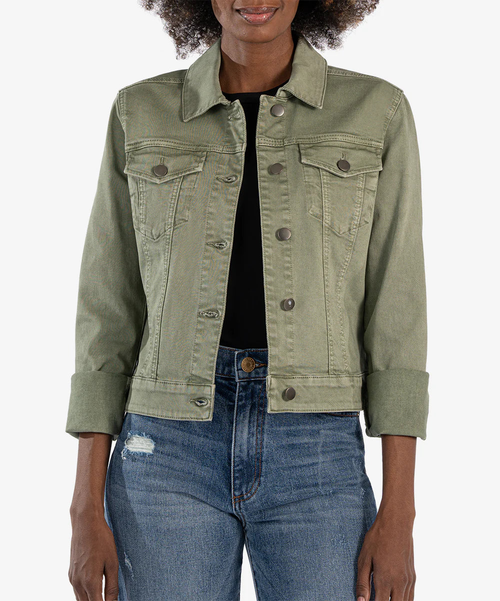 Julia Crop Jacket - Celery